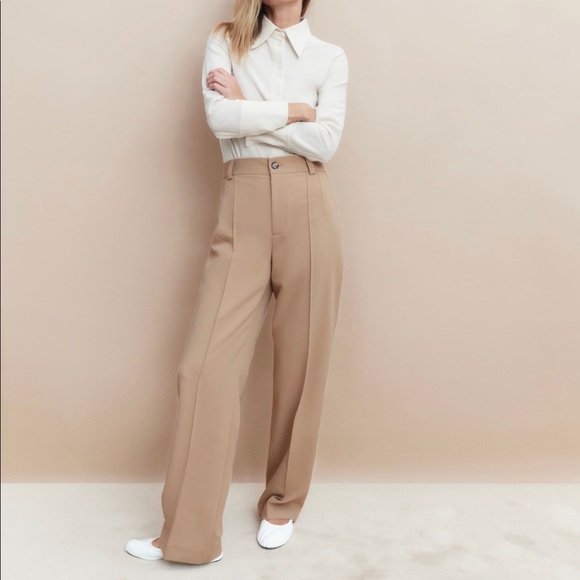 Zara | Pants u0026 Jumpsuits | Zara Nwt The Francoise Full Length Straight Leg  Pant L | Poshmark